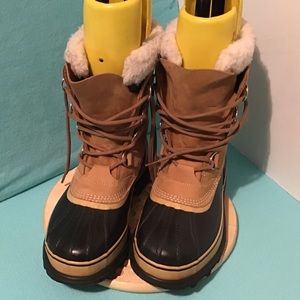 💖Sorel Caribou Buff Lace Up Winter Boots